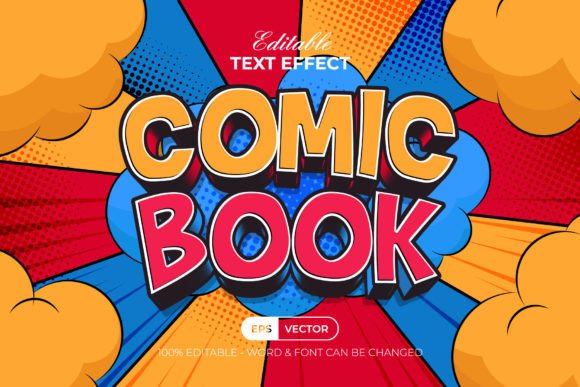 Comic Book Text Effect Style: Dynamic Typography for Impactful Design