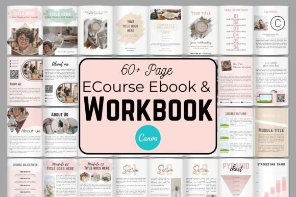 Design Professional Digital Products with ECourse Workbook & Ebook Canva