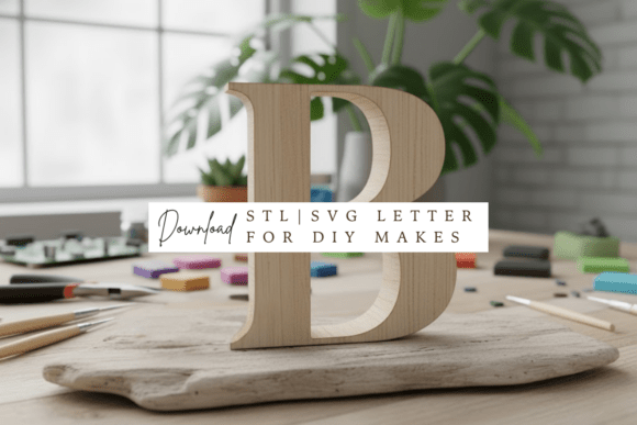 Elegant Typography for Makers: The Playfair Display Letter B in SVG and STL