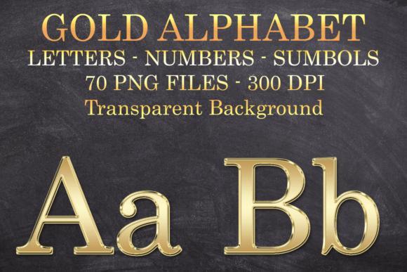 Gold Letters Numbers Symbols PNG: 70 High-Quality Design Assets
