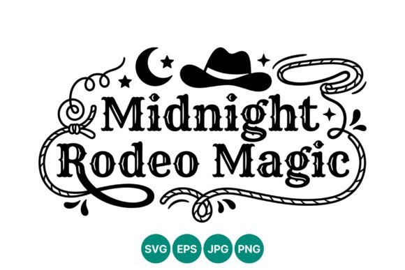 Midnight Rodeo Magic: A Western Vector for Bold Designs