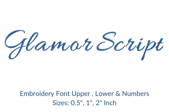 Personalize Your Creations with Glamor Script Embroidery Fonts