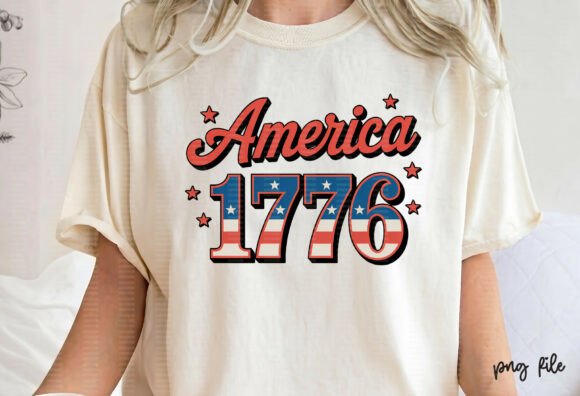 Retro America 1776 Patriotic Flag PNG: A Design for Every Patriot
