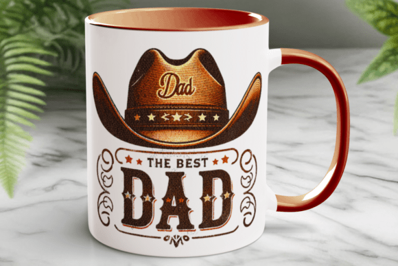 Rustic Charm: The Perfect Western Dad Mug Design