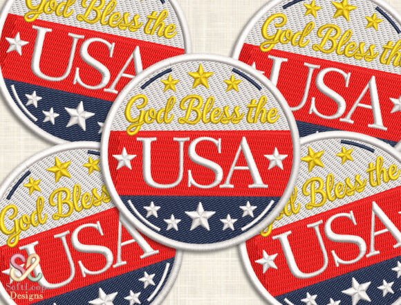Stitching Patriotic Pride: The GOD BLESS the USA Patch Design
