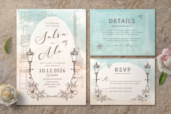 The Romance of Paris in Your Wedding Invitations