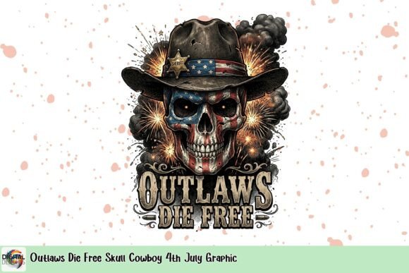 Unleashing the Rebel Spirit: The Outlaws Die Free Skull Cowboy
