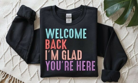 Welcome Back PES DST Embroidery Pattern: Stitching Warmth and Style